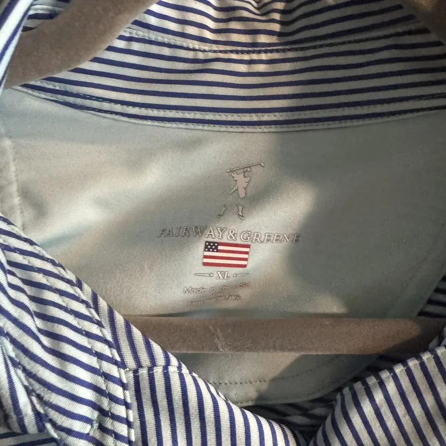 Inside collar showing the Fairway & Greene label